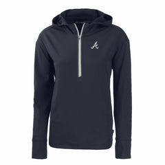 MLB Atlanta Braves Cutter & Buck Women's Daybreak Eco Recycled Half-Zip Hoodie
