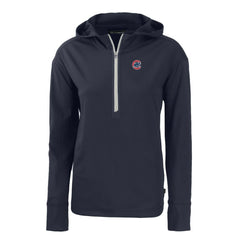 MLB Chicago Cubs Cutter & Buck Women's Daybreak Eco Recycled Half-Zip Hoodie