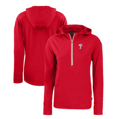 MLB Philadelphia Phillies Cutter & Buck Women's Daybreak Eco Recycled Half-Zip Hoodie