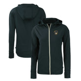 MLB Milwaukee Brewers Cutter & Buck Women's Daybreak Eco Recycled Full-Zip Hoodie