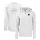 MLB Milwaukee Brewers Cutter & Buck Women's Daybreak Eco Recycled Half-Zip Hoodie