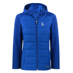 MLB Los Angeles Dodgers Cutter & Buck Women's Evoke Hybrid Eco Softshell Recycled Full-Zip Hoodie Jacket