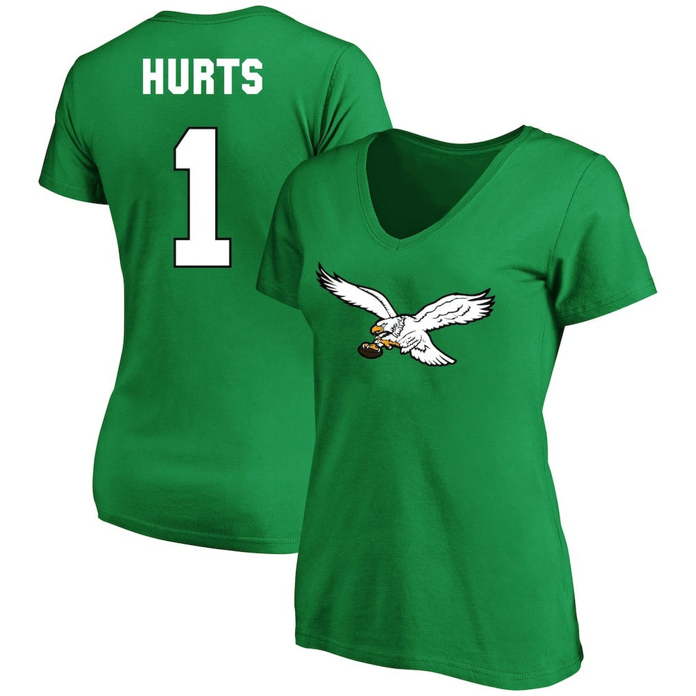 Jalen Hurts Women's Plus Size Fair Catch Name & Number Scoop Neck T-Shirt - Philadelphia Eagles