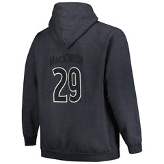 NHL Charcoal Nathan MacKinnon Colorado Avalanche Profile Big & Tall Name & Number Pullover Hoodie