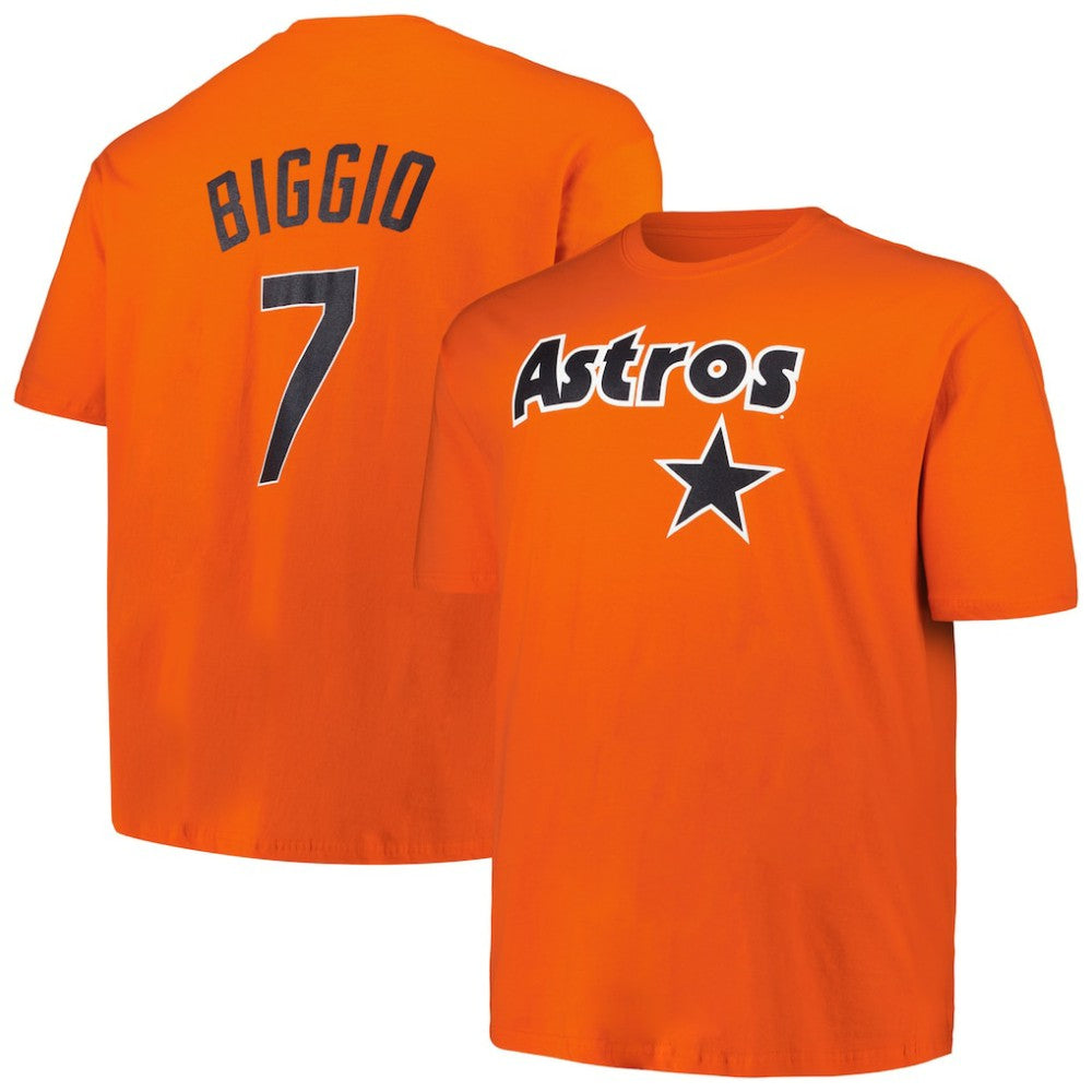 MLB Craig Biggio Houston Astros Profile Big & Tall Cooperstown Collection Player Name & Number T-Shirt
