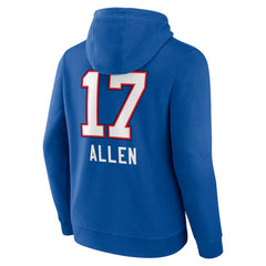 Josh Allen Team Wordmark Pullover Hoodie - Buffalo Bills