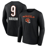 Joe Burrow Team Wordmark Long Sleeve T-Shirt - Cincinnati Bengals