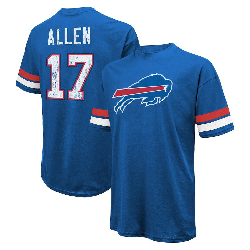 Josh Allen Majestic Threads Name & Number Oversize Fit T-Shirt - Buffalo Bills