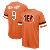 Joe Burrow Majestic Threads Name & Number Oversize Fit T-Shirt - Cincinnati Bengals