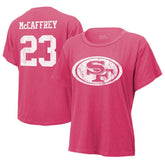 Christian McCaffrey Majestic Threads Women's Name & Number T-Shirt - San Francisco 49ers