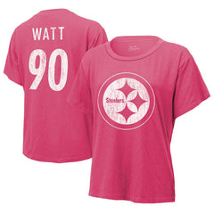 T.J. Watt Majestic Threads Women's Name & Number T-Shirt - Pittsburgh Steelers