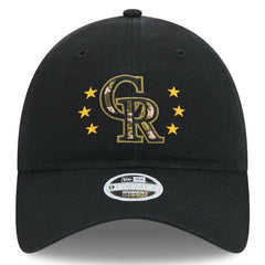 MLB Colorado Rockies New Era Women's 2024 Armed Forces Day 9TWENTY Adjustable Hat