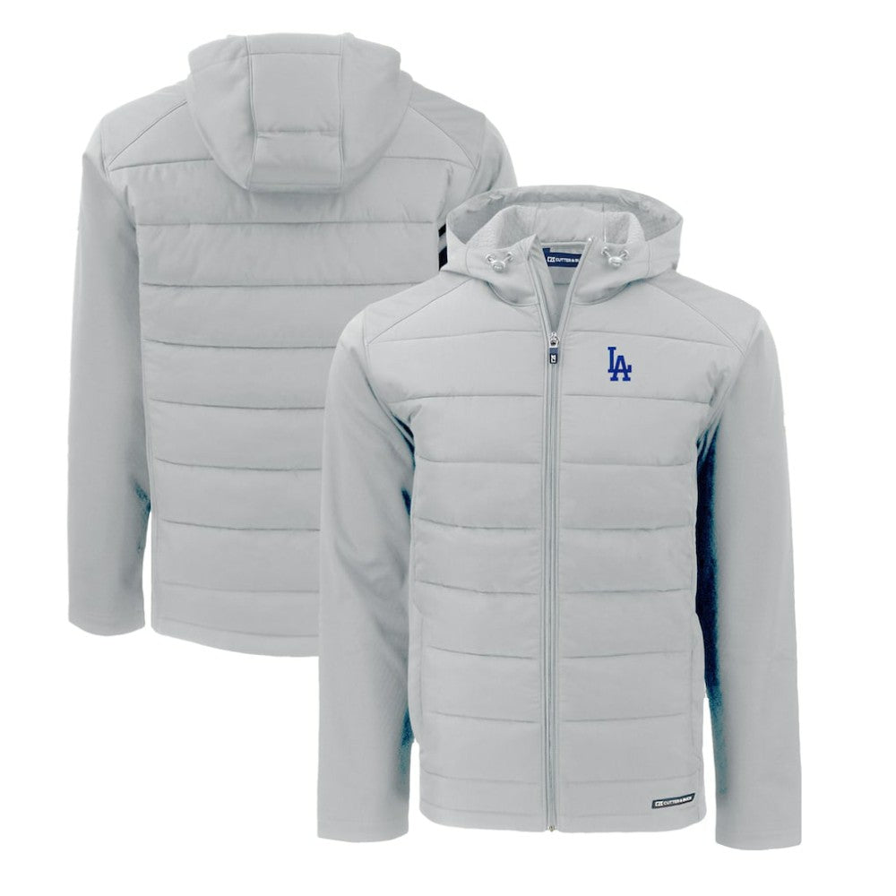 MLB Los Angeles Dodgers Cutter & Buck Evoke Hybrid Eco Softshell Recycled Full-Zip Hoodie