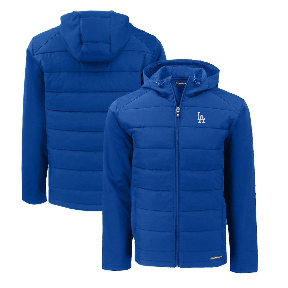 MLB Los Angeles Dodgers Cutter & Buck Evoke Hybrid Eco Softshell Recycled Full-Zip Hoodie