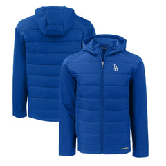 MLB Los Angeles Dodgers Cutter & Buck Evoke Hybrid Eco Softshell Recycled Full-Zip Hoodie