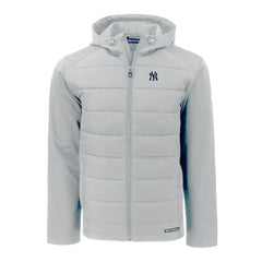 MLB New York Yankees Cutter & Buck Evoke Hybrid Eco Softshell Recycled Full-Zip Hoodie