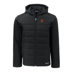 MLB San Francisco Giants Cutter & Buck Evoke Hybrid Eco Softshell Recycled Full-Zip Hoodie