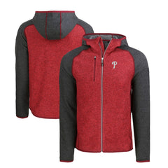 MLB Philadelphia Phillies Cutter & Buck Mainsail Full-Zip Hooded Jacket