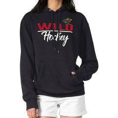 NHL Black Minnesota Wild G-III 4Her by Carl Banks Women's Team Sport Tri-Blend Fleece Hoodie