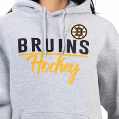 NHL Heather Gray Boston Bruins G-III 4Her by Carl Banks Women's Team Sport Tri-Blend Fleece Hoodie