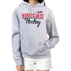 NHL Heather Gray Carolina Hurricanes G-III 4Her by Carl Banks Women's Team Sport Tri-Blend Fleece Hoodie