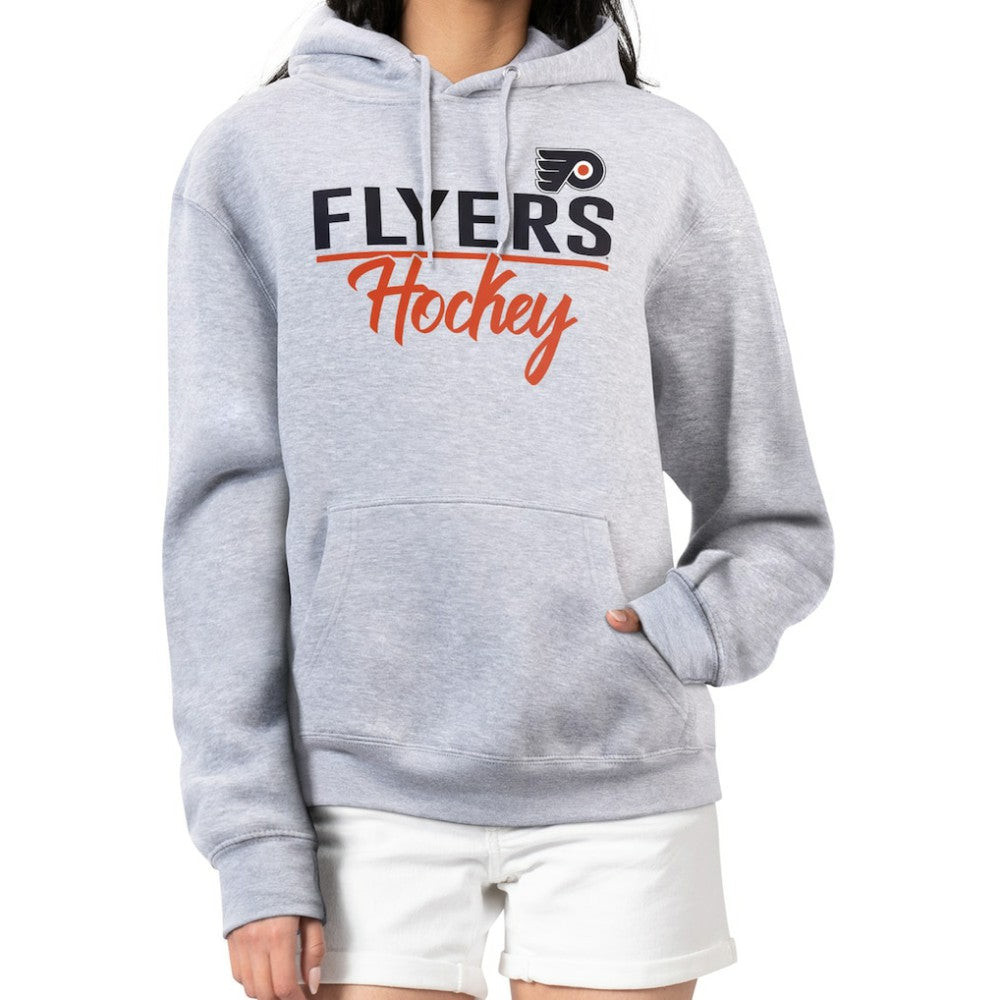 NHL Heather Gray Philadelphia Flyers G-III 4Her by Carl Banks Women's Team Sport Tri-Blend Fleece Hoodie