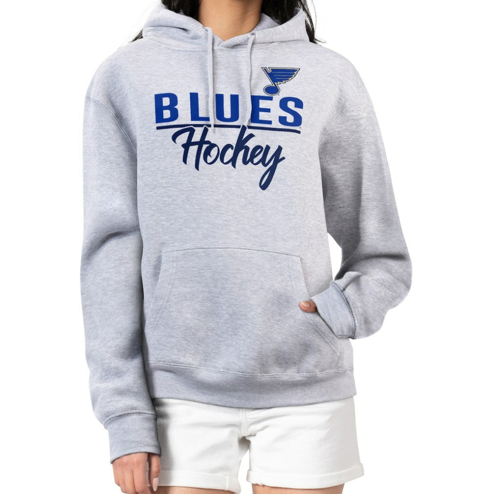 NHL Heather Gray St. Louis Blues G-III 4Her by Carl Banks Women's Team Sport Tri-Blend Fleece Hoodie