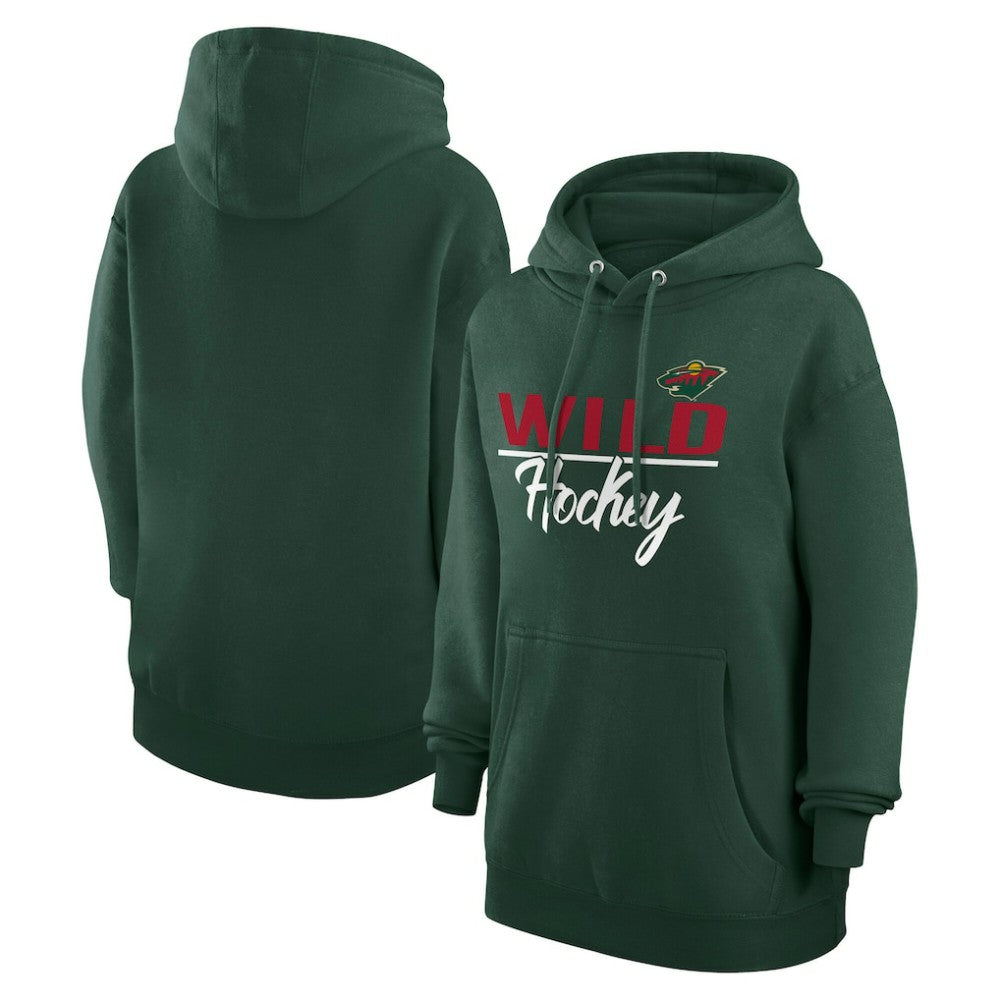 NHL Green Minnesota Wild G-III 4Her by Carl Banks Women's Team Sport Tri-Blend Fleece Hoodie