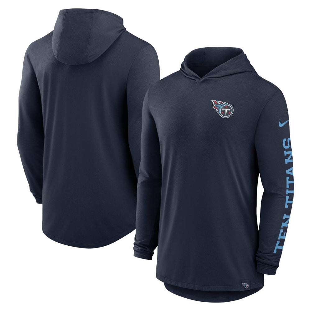 Blitz Tri-Blend Dri-FIT Long Sleeve Hoodie T-Shirt - Tennessee Titans