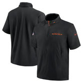 2024 Sideline Coach Short Sleeve Half-Zip Hoodie Jacket - Cincinnati Bengals