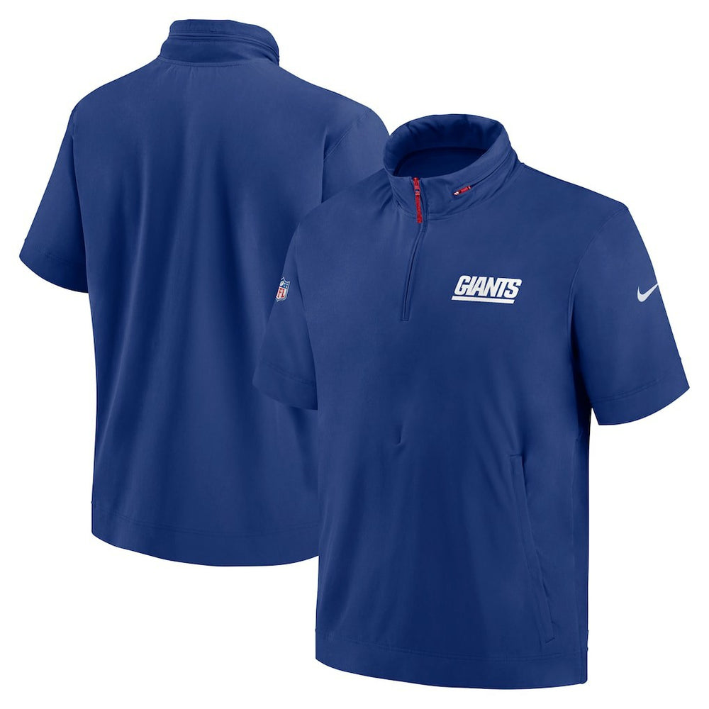 2024 Sideline Coach Short Sleeve Half-Zip Hoodie Jacket - New York Giants