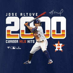 MLB Jose Altuve Houston Astros Fanatics 2,000 Career Hits T-Shirt