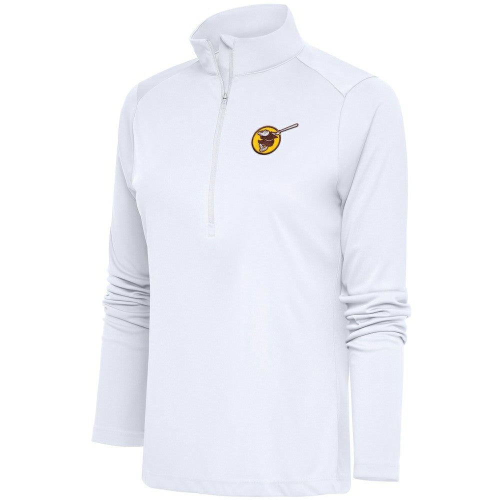 MLB San Diego Padres Antigua Women's Cooperstown Tribute Half-Zip Pullover Top