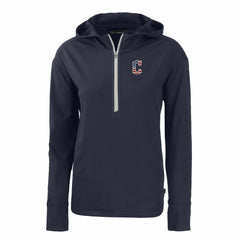 MLB Cleveland Guardians Cutter & Buck Women's Daybreak Eco Recycled Half-Zip Hoodie