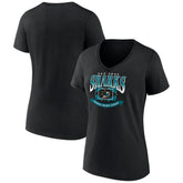 NHL Black San Jose Sharks Women's Slapshot V-Neck T-Shirt