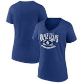 NHL Blue Toronto Maple Leafs Women's Slapshot V-Neck T-Shirt