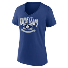 NHL Blue Toronto Maple Leafs Women's Slapshot V-Neck T-Shirt