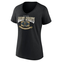 NHL Black Vegas Golden Knights Women's Slapshot V-Neck T-Shirt