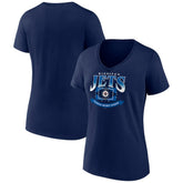 NHL Navy Winnipeg Jets Women's Slapshot V-Neck T-Shirt