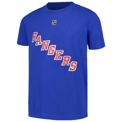 NHL Blue Igor Shesterkin New York Rangers Youth Player Name & Number T-Shirt