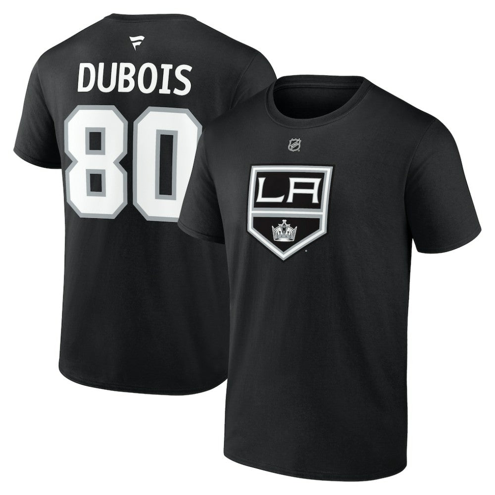 NHL Black Pierre-Luc Dubois Los Angeles Kings Fanatics Authentic Stack Name & Number T-Shirt