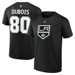 NHL Black Pierre-Luc Dubois Los Angeles Kings Fanatics Authentic Stack Name & Number T-Shirt