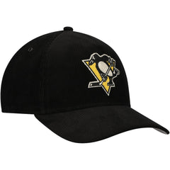 NHL Black Pittsburgh Penguins American Needle Corduroy Chain Stitch Adjustable Hat