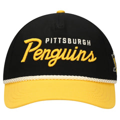 NHL Black/Gold Pittsburgh Penguins American Needle Roscoe Washed Twill Adjustable Hat