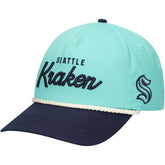 NHL Light Blue/Deep Sea Blue Seattle Kraken American Needle Roscoe Washed Twill Adjustable Hat