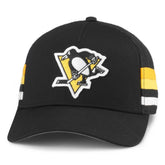 NHL Black Pittsburgh Penguins American Needle HotFoot Stripes Trucker Adjustable Hat