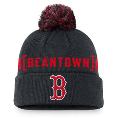 MLB Boston Red Sox Nike Hometown Peak Cuffed Knit Hat with Pom