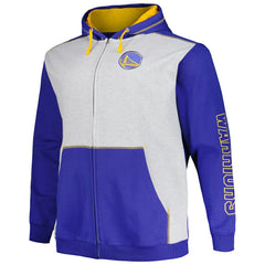 NBA Golden State Warriors Big & Tall Contrast Pieced Stitched Full-Zip Hoodie sale