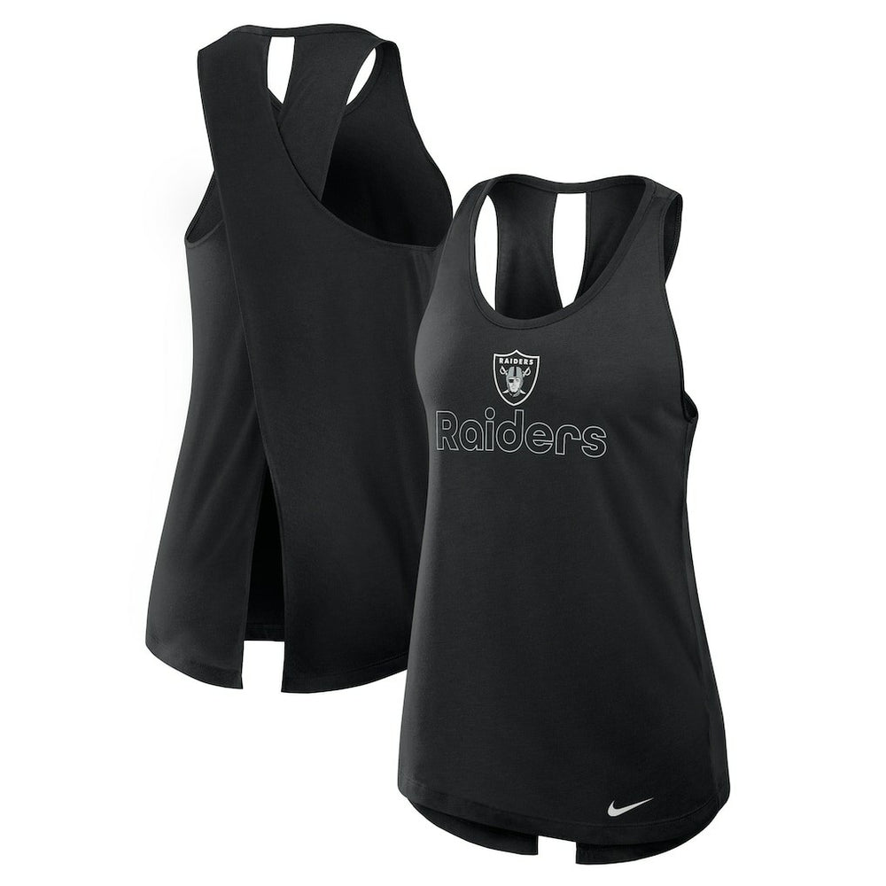 Women's Open-Back Crisscross Dri-FIT Tank Top - Las Vegas Raiders