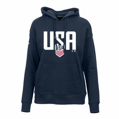 USMNT Levelwear Women's Podium Mascot Pullover Hoodie - Navy